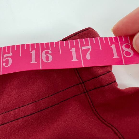 Marmot Womens Crop Capri Pant Large Cranberry Lightweight Hiking Travel Tie Cuff - Picture 7 of 9